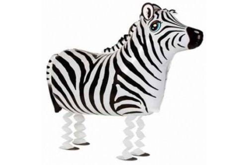 Air Walking Zebra Balloon (Helium Add on $3)